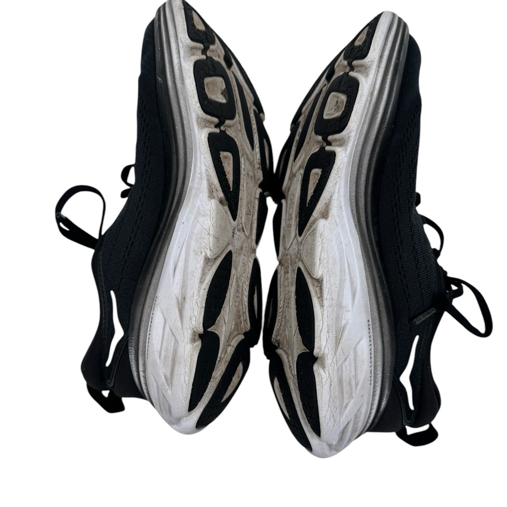 Hoka One One Bondi 8 Athletic Running Sneaker Shoes Black White Size 9 B - Picture 7 of 10